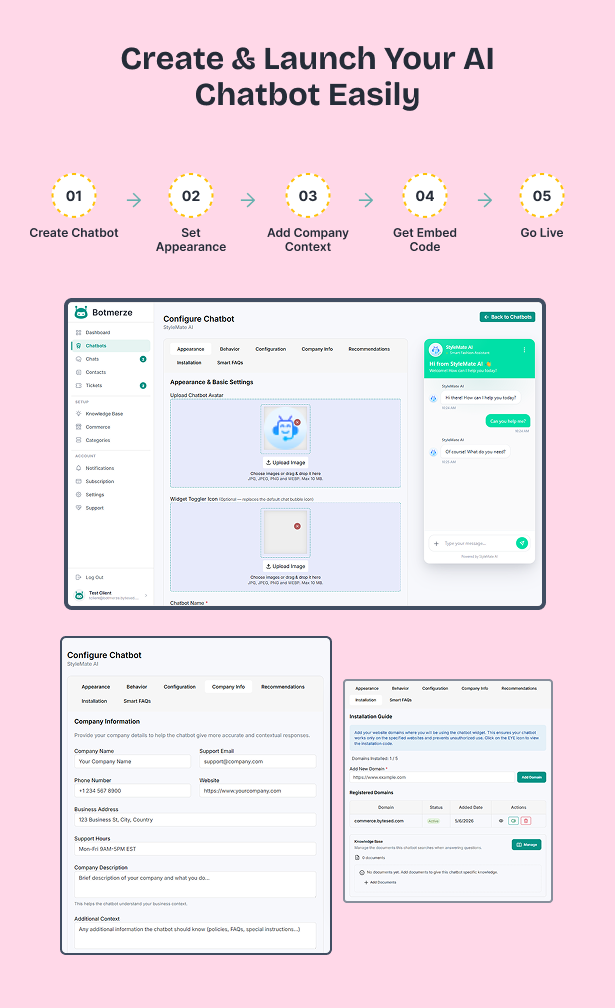 BotMerze – AI Chatbot SaaS for E-commerce with WooCommerce, Shopify & API Integration