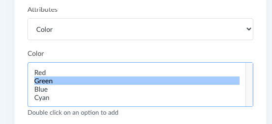 add attributes support to prodcut