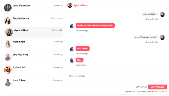 Real-time Live Chat